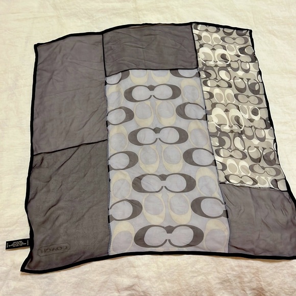 Coach Signature C Silk Scarf - Picture 3 of 9